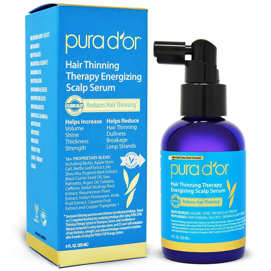 Pura D'or Hair Thinning Therapy Energizing Scalp Serum - 4 Fl. Oz. (120 ml)