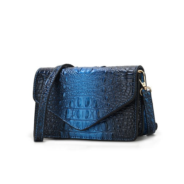 MKF Vanta Croc-Embossed Saddle Bag by Mia K.