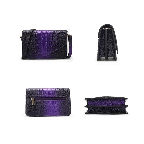 MKF Vanta Croc-Embossed Saddle Bag by Mia K.