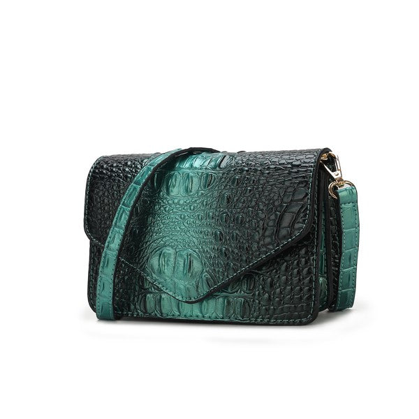 MKF Vanta Croc-Embossed Saddle Bag by Mia K.