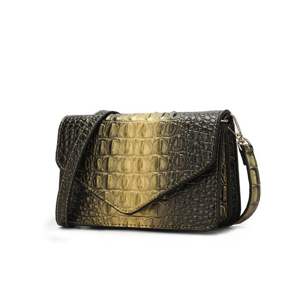 MKF Vanta Croc-Embossed Saddle Bag by Mia K.