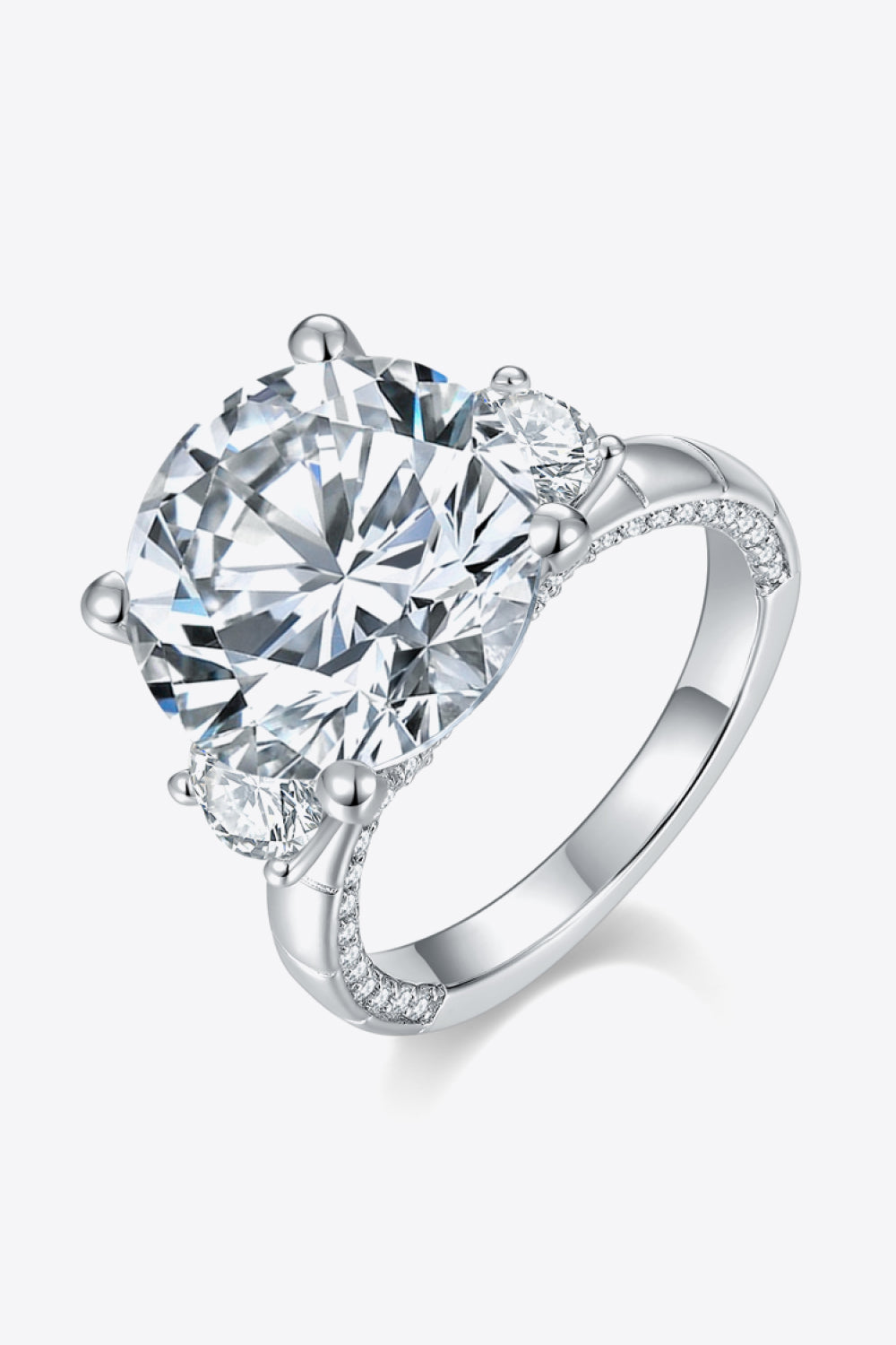 Kerry 8.6 Carat Moissanite Platinum-Plated Ring