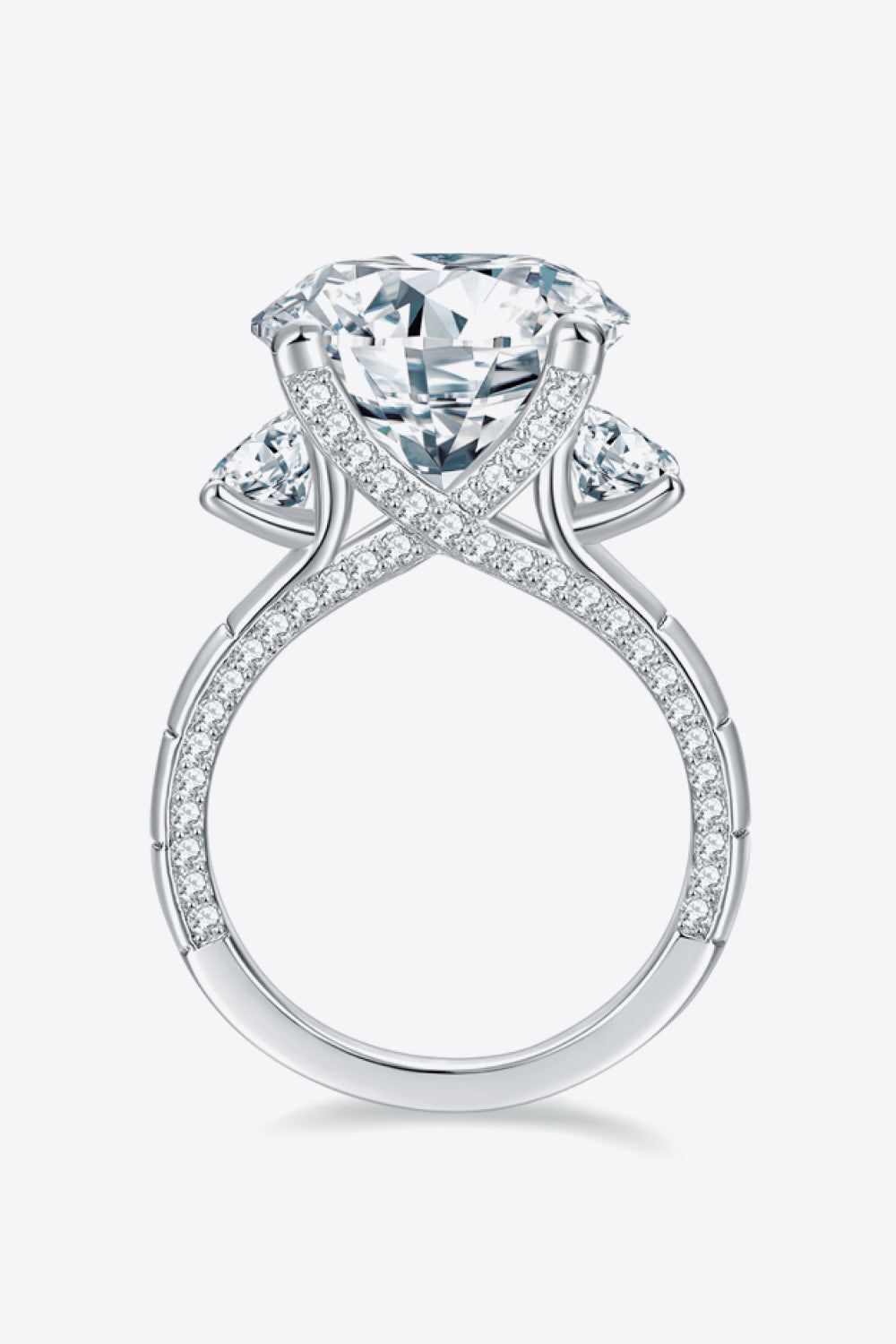 Kerry 8.6 Carat Moissanite Platinum-Plated Ring