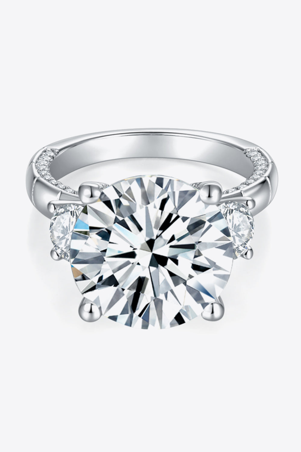 Kerry 8.6 Carat Moissanite Platinum-Plated Ring